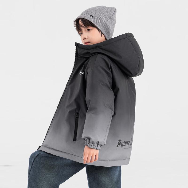 Boys Gradient Texture Winter Down Jacket 130