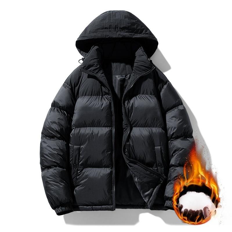 

Хлопковая куртка Мужские модели Зимняя Повседневная Тренд Утолщенная Хлопковая куртка С капюшоном Сплайсинг Хлебная одежда Куртка Мужская Мода Повседневная куртка M