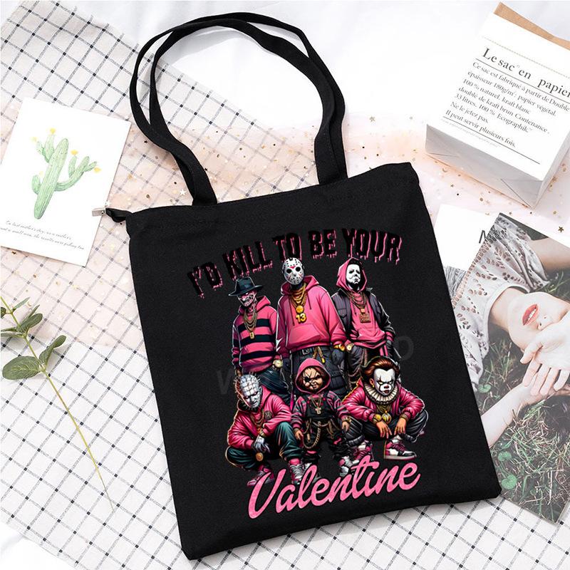 

Valentine s Day men s and women s versatile leisure shoulder bag commuter tote bag portable travel large-capacity canvas bag No specification