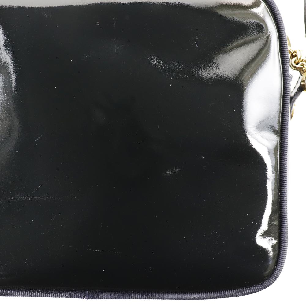 Salvatore Ferragamo Vala Shoulder Bag DE-21 3096 black Patent leather Women Used