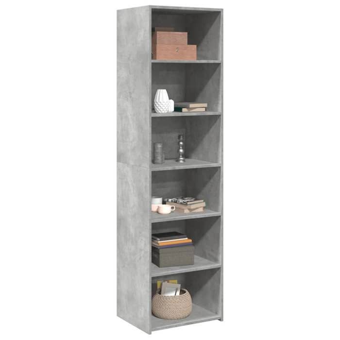 VidaXL Buffet haut gris béton 50x41x185 cm bois d'ingénierie, buffet, armoire de rangement, armoire haute, armoire, armoire 3281683