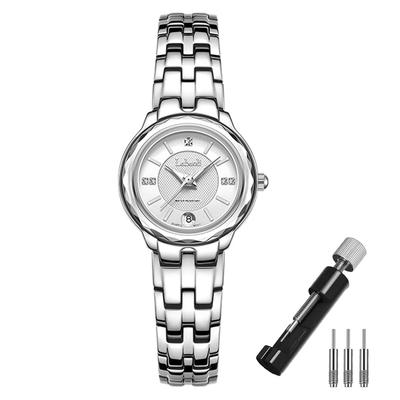 Watch for Women Simple Business Stainless Steel Waterproof Brand Female Small Luxury Gift Cute Silver
