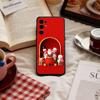 C-Christmas C-Cartoon Santa Silicone  Phone Case For Samsung S 25,24,23,22,30,21,10,9,Ultra,Plus,Lite,FE,4,5 G Soft Black Case