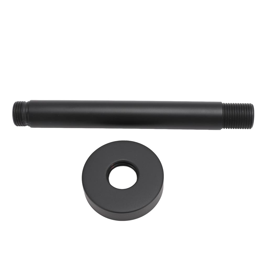 Shower Head Extension Arm Wall Mount Stainless Steel Black Matte Easy Install Shower Pipe Extender