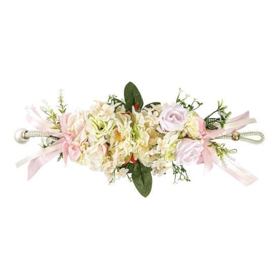 

Подхваты для штор Yousheng с реалистичными шелковыми цветами, регулируемые тканевые ремешки, декоративные аксессуары для штор для свадьбы, дома шампанского