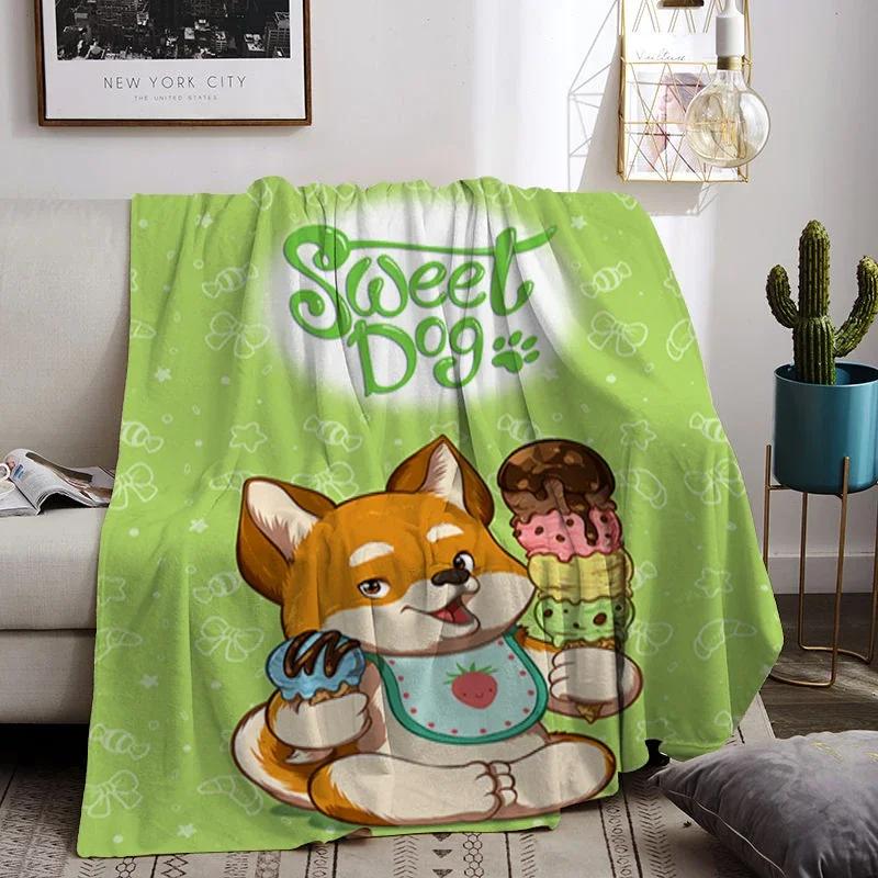 Sausage Dogs Warm Winter Blankets for Decorative Sofa Corgi Animals Blanket Double Beds Dachshund Bedspread On the Bed Knee Nap