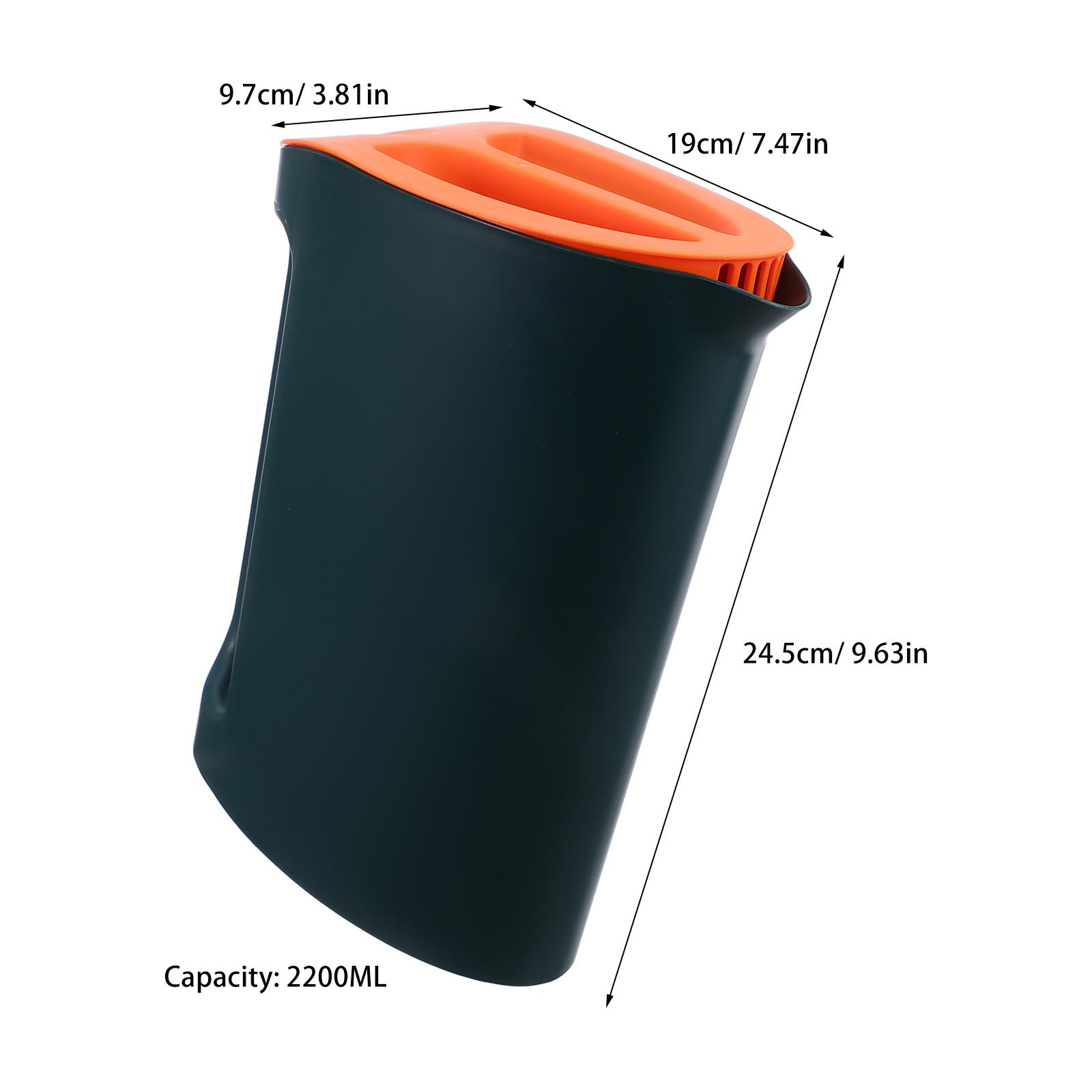 

Cold Water Pitcher Large Capacity Leak-Resistant Plastic Kettle Practical Lid No Spill Dustproof Water Jug Household Beverage зелений
