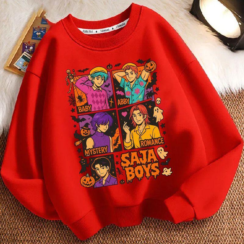 Children's Witch Hunt Team Hoodies, Spring and Autumn Boys' and Girls' Casual Long-sleeved Hoodies
