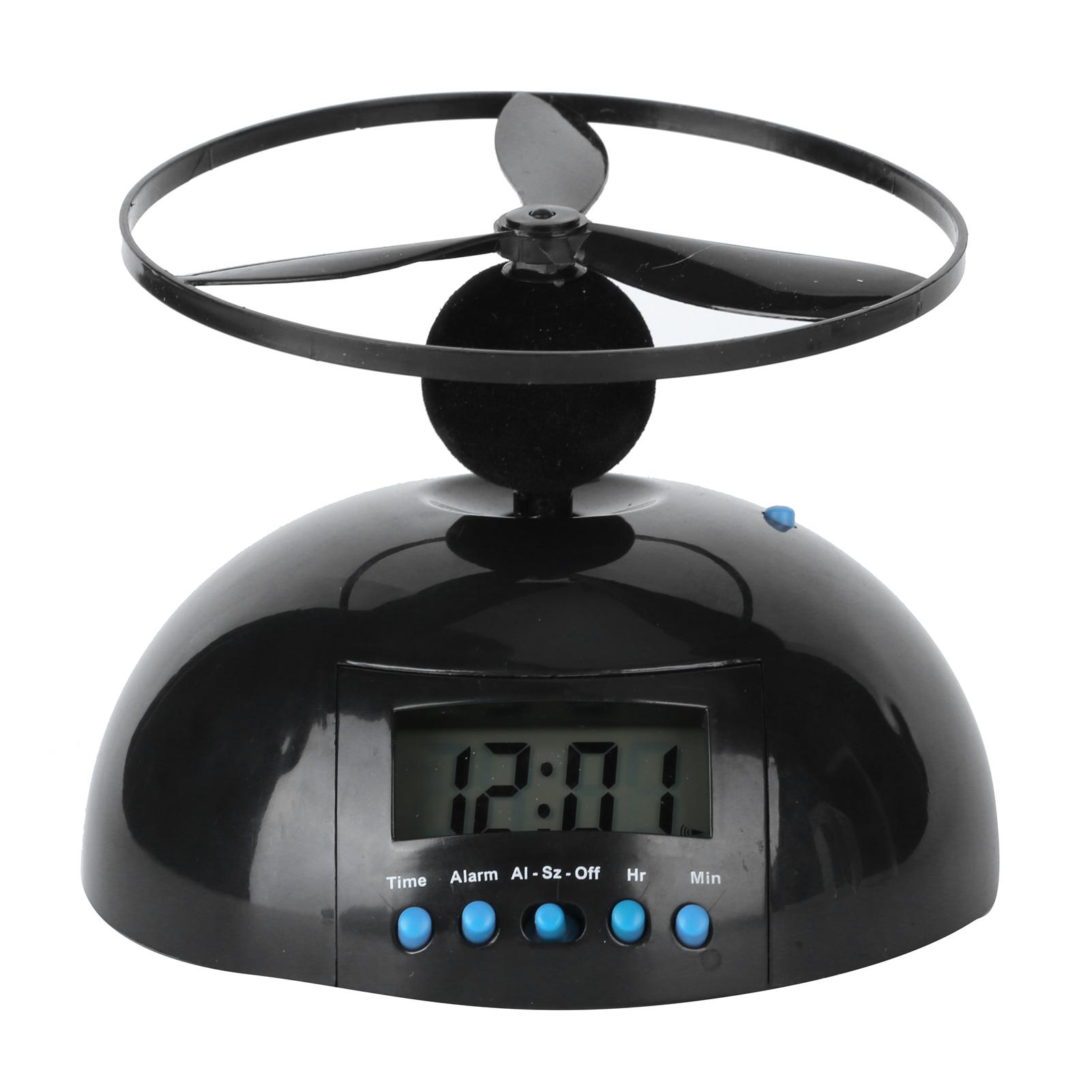 

Alarm Clock Novelty Flying LCD Digital Portable Mini Round Propeller Household Supplies