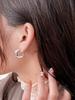 Korean S925 Sterling Silver Geometric Circle Hoop Earrings: Unique, Luxurious Design for Women
