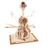 ROBOTIME AMK63 Magic Cello Adults 3D Puzzles -3D Wooden Puzzles for Adults - Wooden Music Box Puzzle to Build - Unique Music Gift Hobby Kits