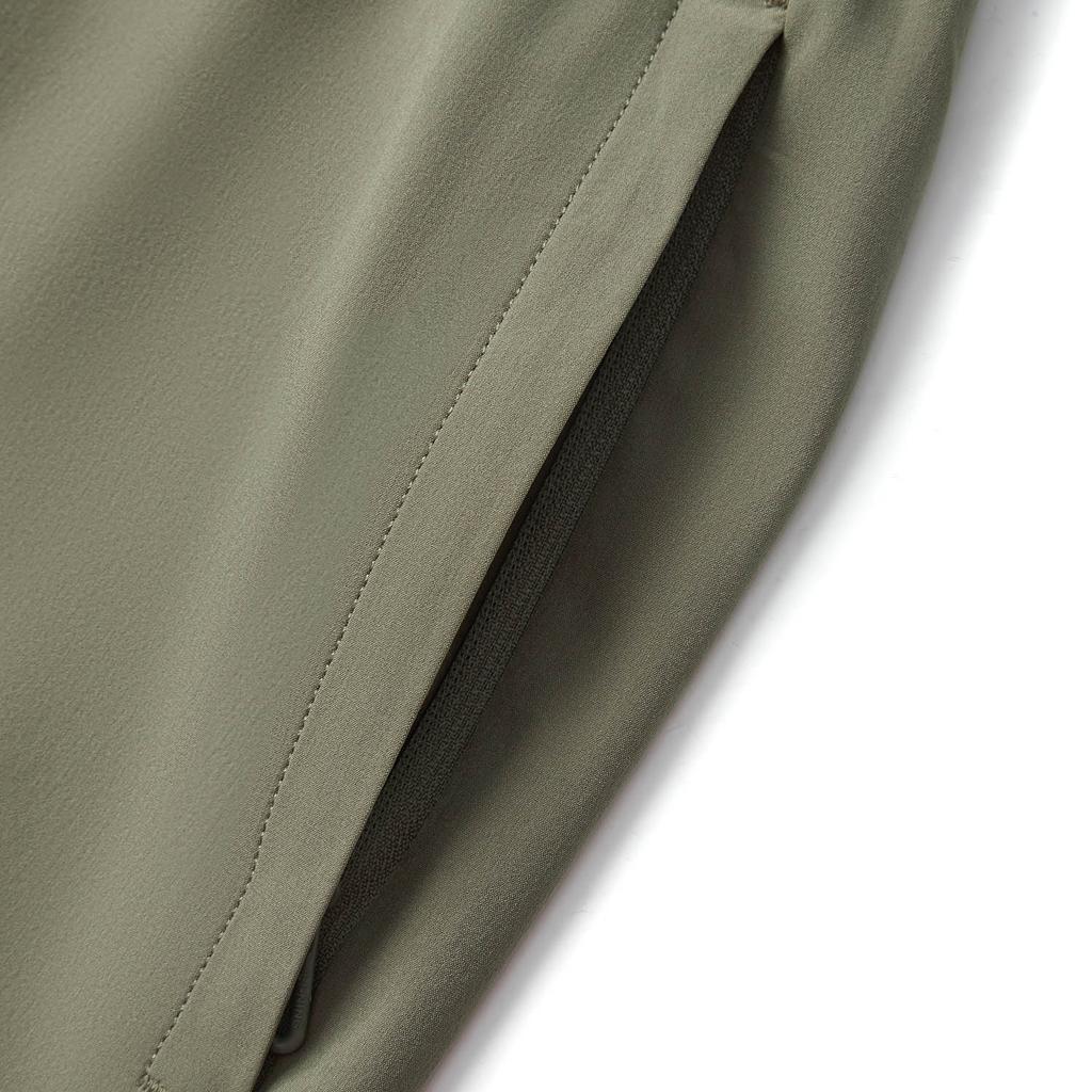 Li Ning Fitness Series Solid Color Mid Waist Drawstring Quick Dry Straight Leg Sports Shorts Men Shorts Tea-Green AKSV111-5