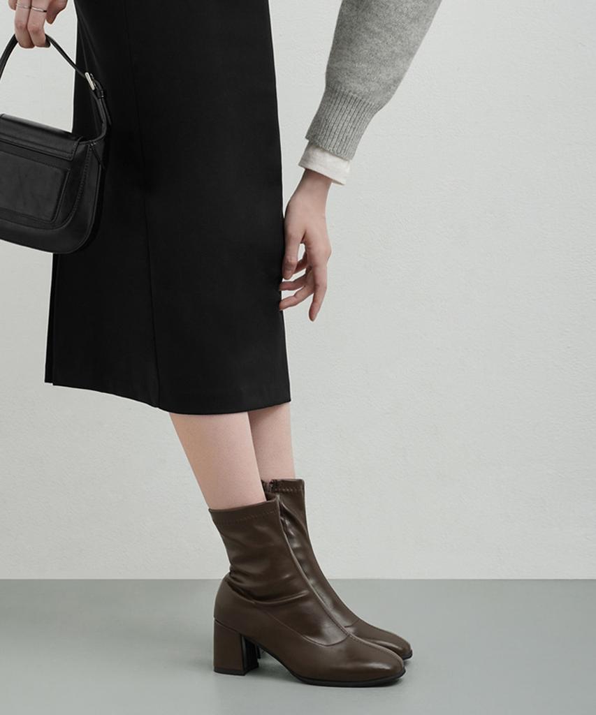 Chaakan Brina Mid-Heel Ankle Sock Boots 6.5Cm Bslts4A934 (B Type)