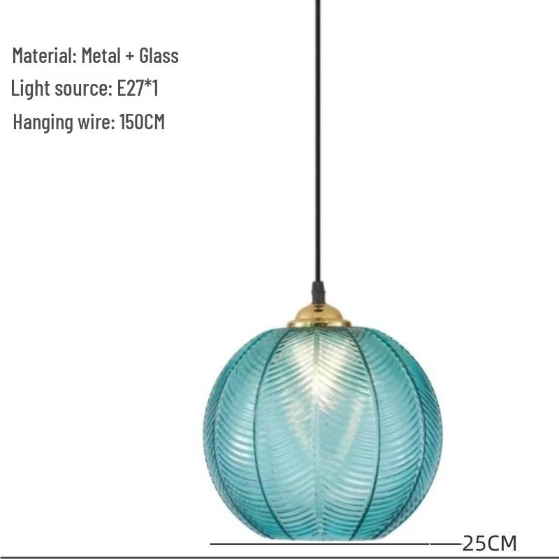 Designer Green Leaf Glass Pendant Light for Modern Spaces