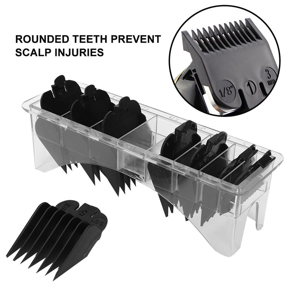 8pcs Professional Hair Clipper Comb Guide Set Hair Trimmer Spare Parts Hairstyling Limit Combs Accessory