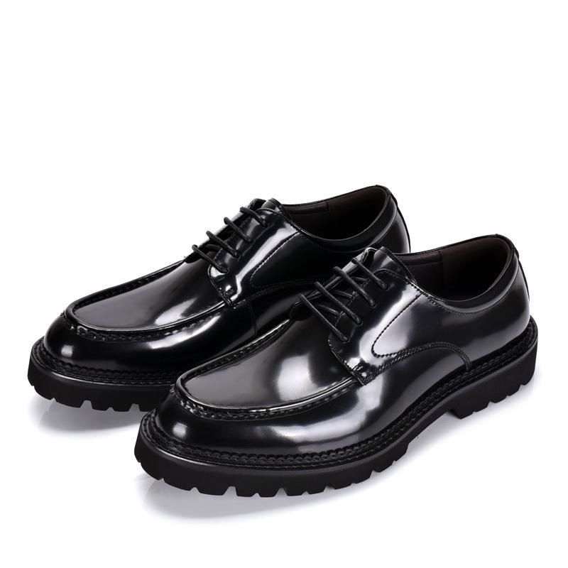 Men's Spring & Autumn British Style Patent Leather Slip-On Shoes for Business & Wedding