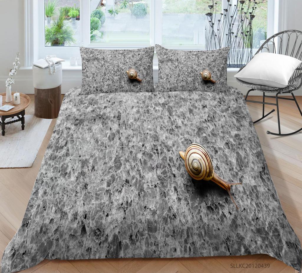Bedding Cover Suit 2/3 Pcs Snail Home Bedclothes Unique Design Insects Quilt Covers with Pillowcase Bed Sets