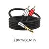 2RCA to 6.35mm AUXs Cable, 6.35mm 1/4 to 2RCA Male Headphone Adapter Y Splitter Stereo Sound Cord for Tablets