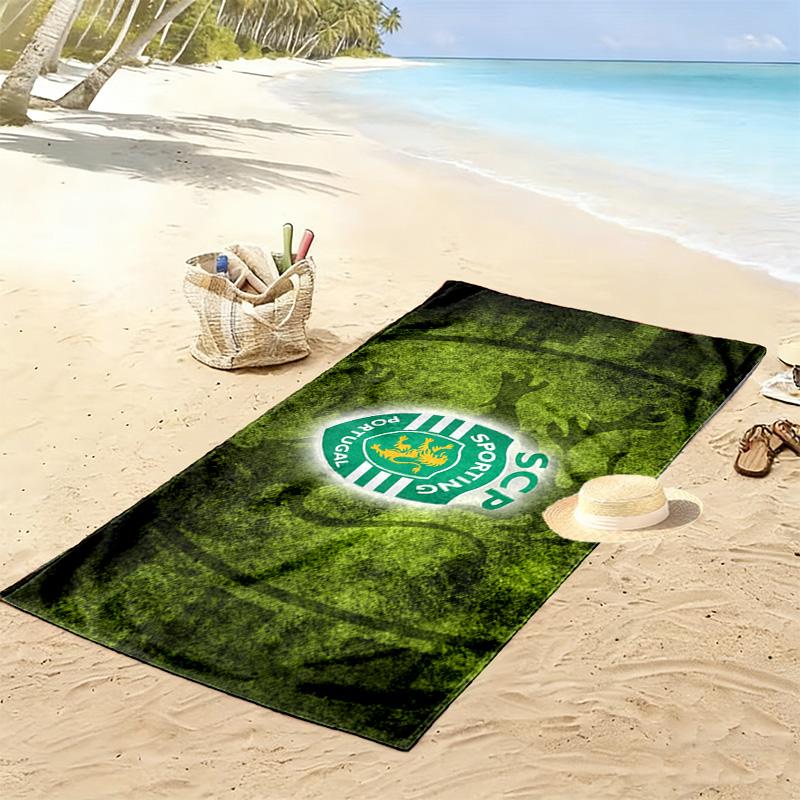 Sporting CP Print Beach Towel, Large Soft Quick Dry Towel for Beach Camping Swimming