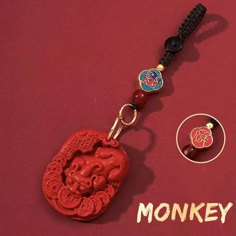 Chinesischer Stil Zwölf Tierkreiszeichen Pixiu Schlüsselanhänger Anhänger Für Frauen Männer Glücklich Rot Pixiu Auto Schlüsselanhänger Exquisites Taschendekor Accessoire Geschenk