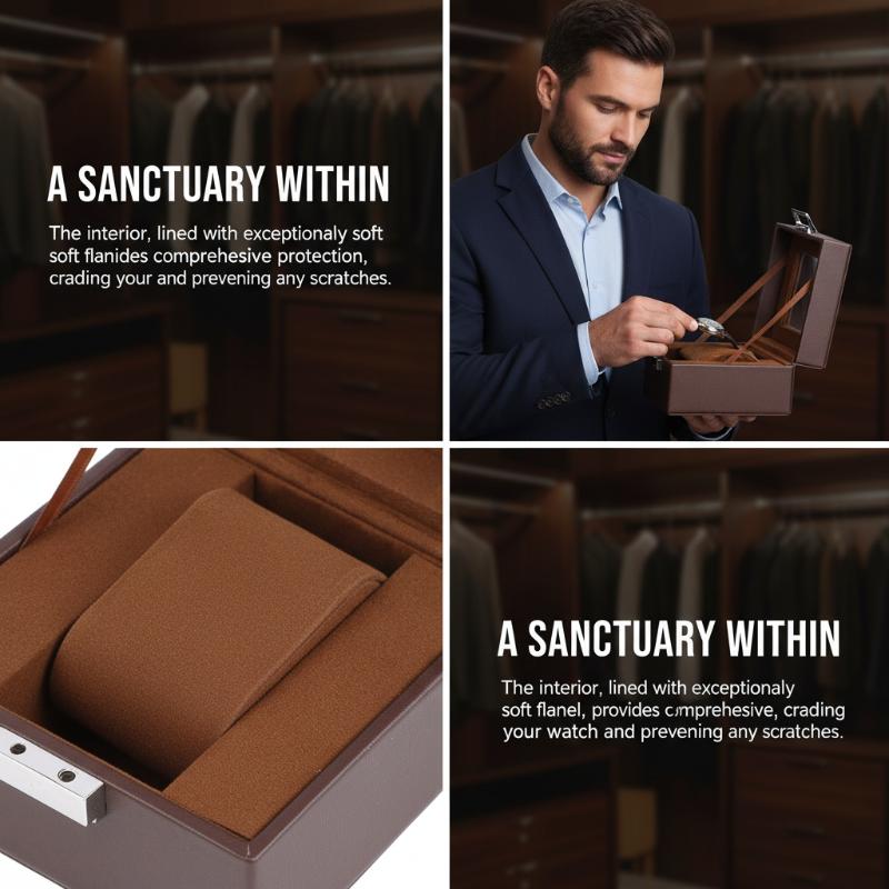 1 Slot Leather Watch Travel Storage Box Men Women Single Watch Case PU Leather Travel Protective Organizer For Business
