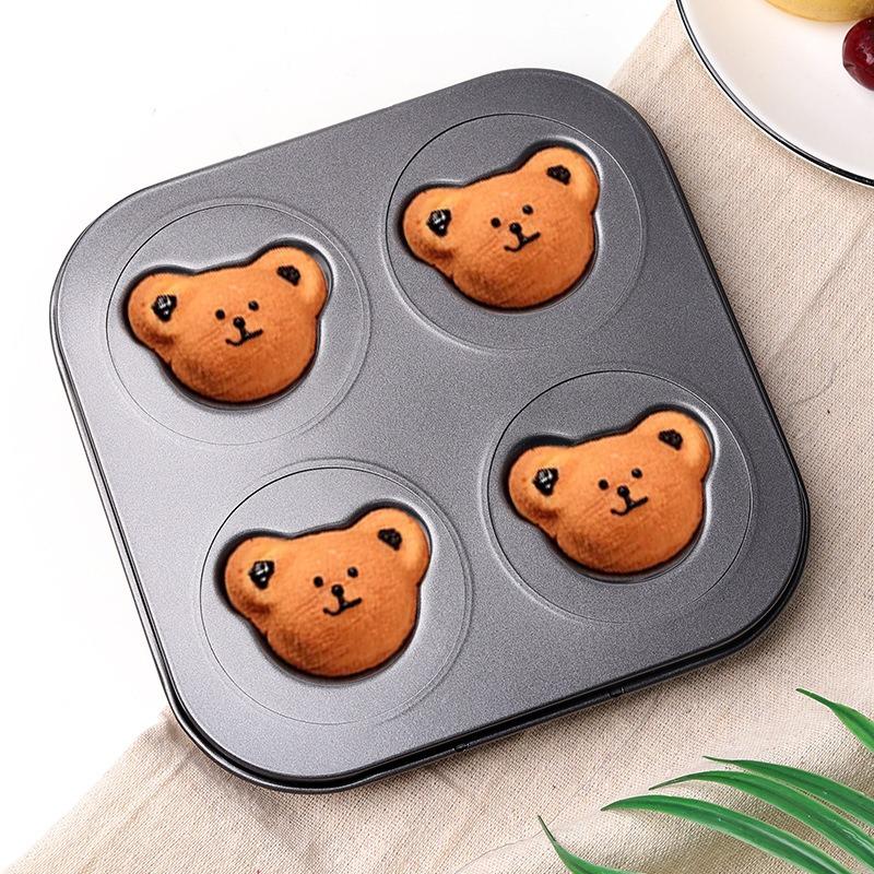 6 12 Even Bear Mold Baking Mold Pan Non-stick Cute Candy Cake Mold Tool Decoration Biscuit Candy Mold Baking Accessories