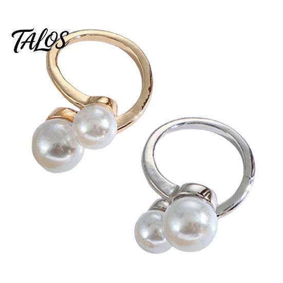 Ladies Scarf Buckle Women Pearl Buckle, Elegant Versatile Metal Smooth Clip Scarves Clips for Coat Belts Fashion Shirts, Gift Electroplated Pin