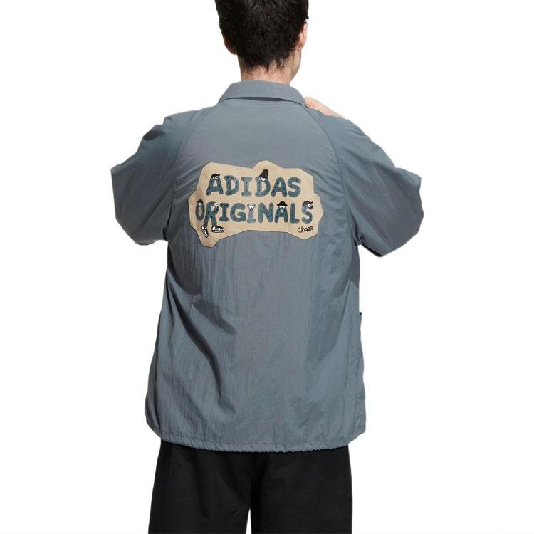 adidas Originals X CHARR Crossover Adjustable Logo Sports Unisex Blue Jacket Men's HR3461