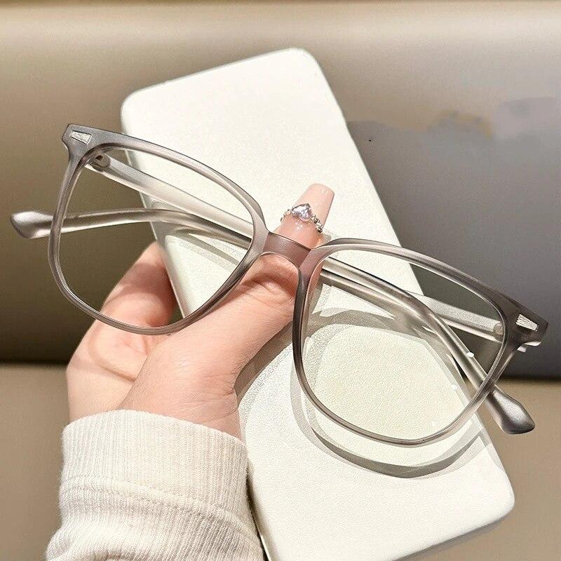 

Женские очки с блокировкой синего света, квадратная оправа, очки для близорукости, ретро очки по рецепту, унисекс, очки для близорукости с диоптриями -4.0