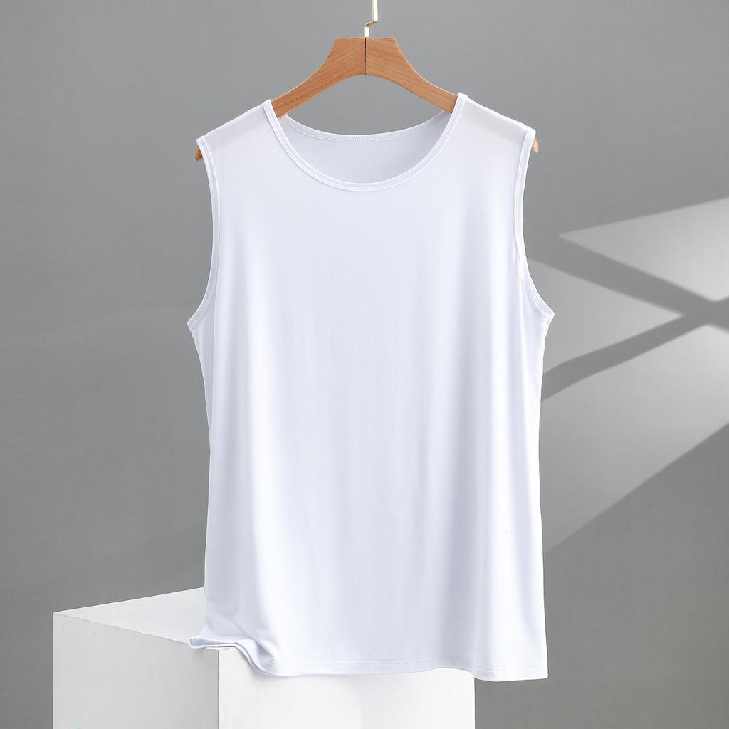 Herren Schnelltrocknendes Modal Eis-Seide Ärmelloses Tanktop für Sommer-Fitness