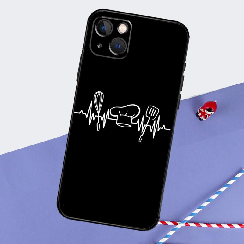 Baker Love Baking Chef Phone Case For iPhone 16 Pro Max 12 13 Mini 11 14 15 Pro Max XR 15 16 Plus 16e Back Cover