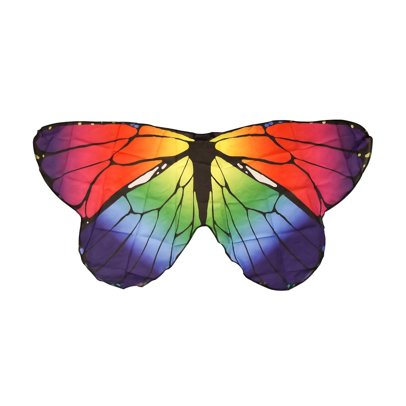 1Pc Adult Women S Rainbow Gradient Monarch Butterfly Wing Backpiece Adult Party Cosplay Prop Fairy Wing Accessory Holiday Dress-Up Wing Prop Birthday Butterfly wings