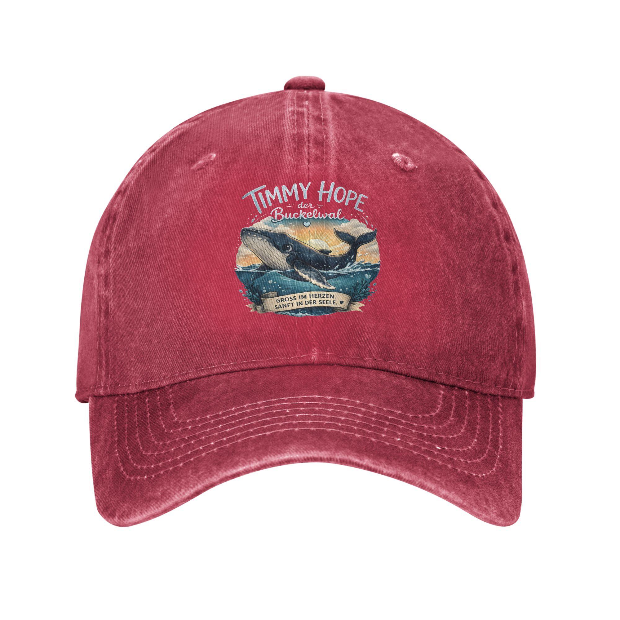 Timmy Hope Humpback Whale Sea Unisex Unstructured Baseball Cap Ocean Nature Distressed Denim Hat Retro Outdoor Gift Snapback Hat Adjustable