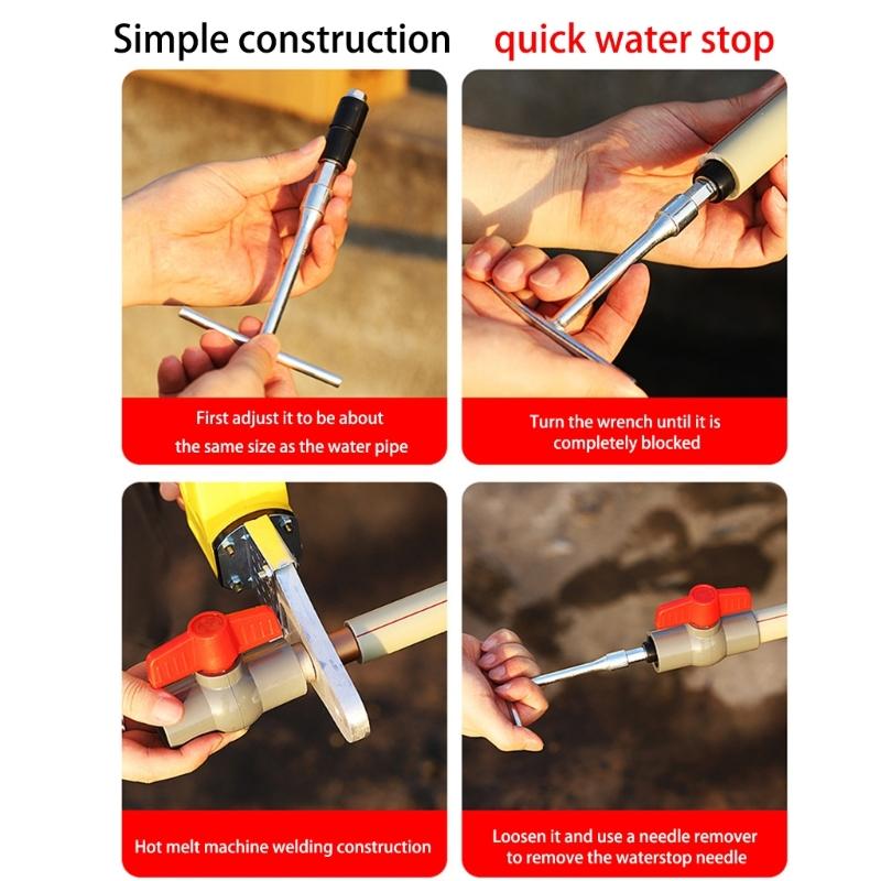 Water Pipe Water Stopper Kitchen Floor Bathroom Leak Repair Pressure Pipe Water Stopper Needle Replacement Part