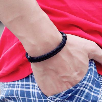 Nouveau Bracelet Homme 4mm Réglable Corde Milanaise Bracelet Fil Noir Rouge Bracelet Bijoux Yoga Méditation Cadeau Pour Petit Ami Pulsera