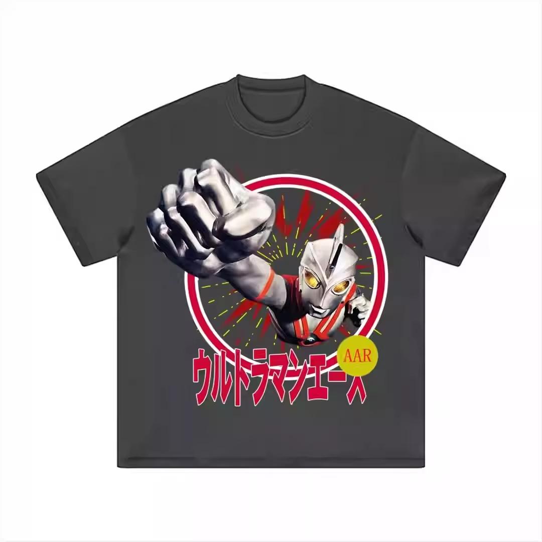 

Ace UltraUnisex Sun Unisex Monster Retro Street Art Pure Cotton Digital Direct Injection Unisex and Women Short Sleeve TShirt Streetwear 4XL