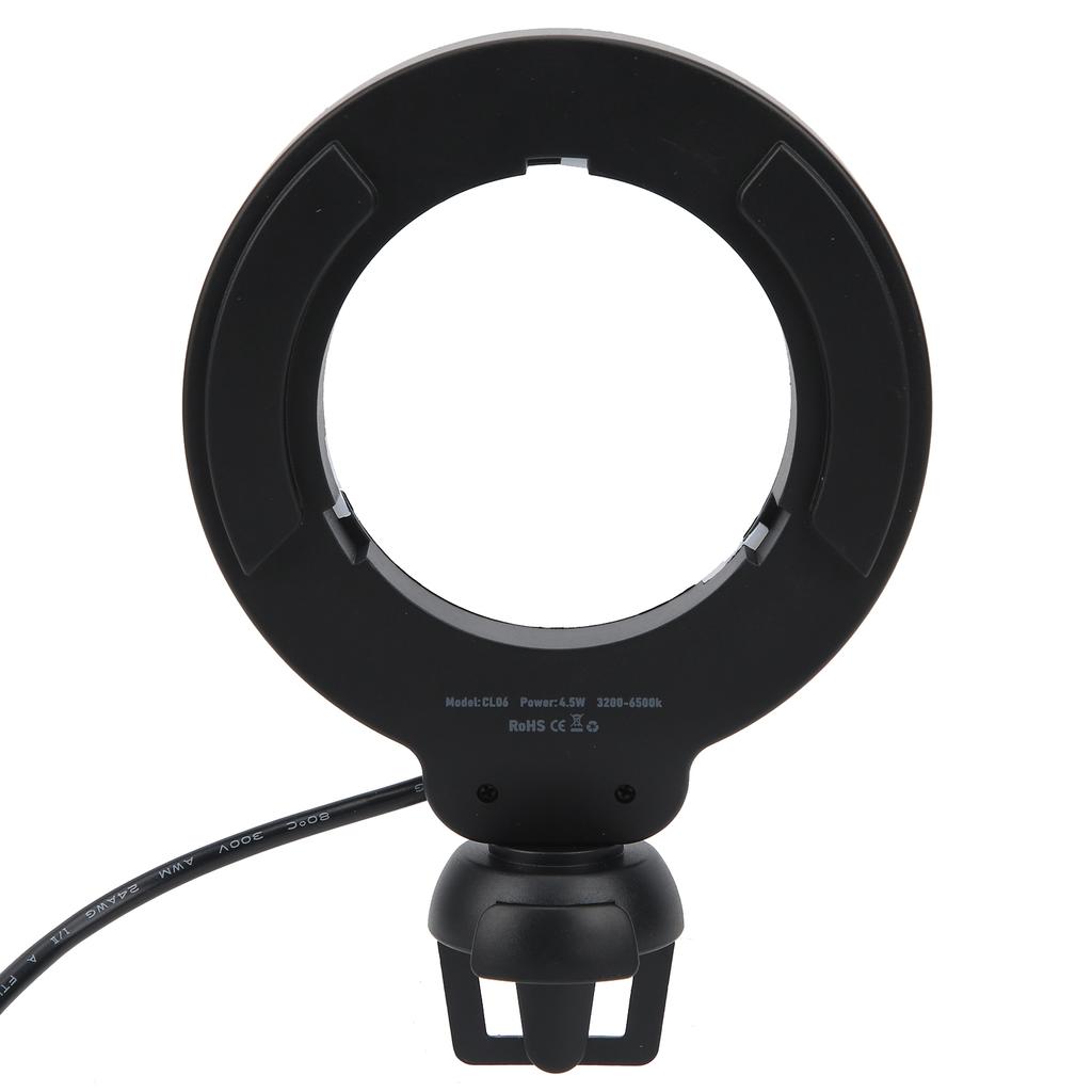 4in Mini LED Ring Light Soft Beauty Fill Light with Clip for Video Call Live Online Meeting