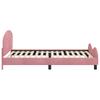 Kids Bed Frame with Headboard Pink 90 x 200 cm Velvet