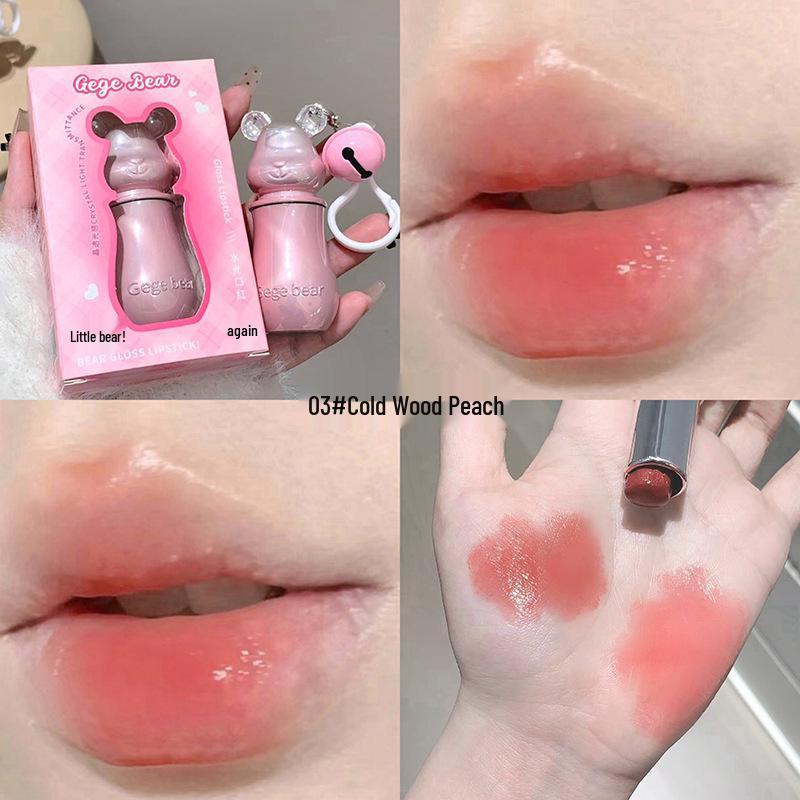 Gogobear Cute Moisturizing Plump Lipstick: Faux Nude, Brightening, Long-Lasting, Youthful Color Makeup