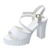 Womens High Heels Platform Wedge Sandals Women'S Flip Flops Chunky High Heels Opentoe Block Dress Bridal Sandalias De TacóN