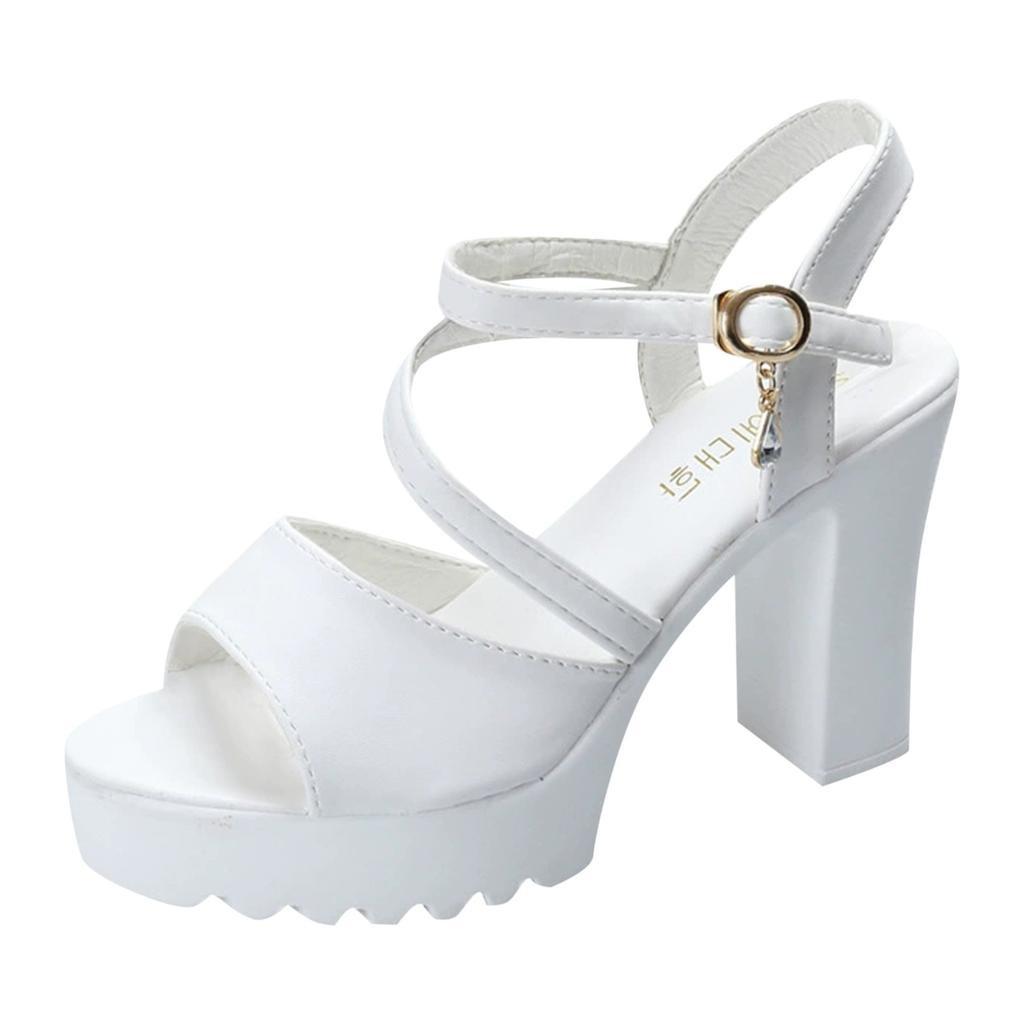 Womens High Heels Platform Wedge Sandals Women'S Flip Flops Chunky High Heels Opentoe Block Dress Bridal Sandalias De TacóN