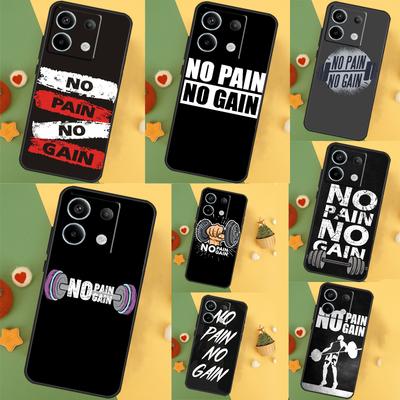 No Pain No Gain Gym Case For Xiaomi Redmi Note 9 10 11 12 13 Pro Plus 12S 11S 10S 9S Remdi 12 13 C 9C 10C Cover