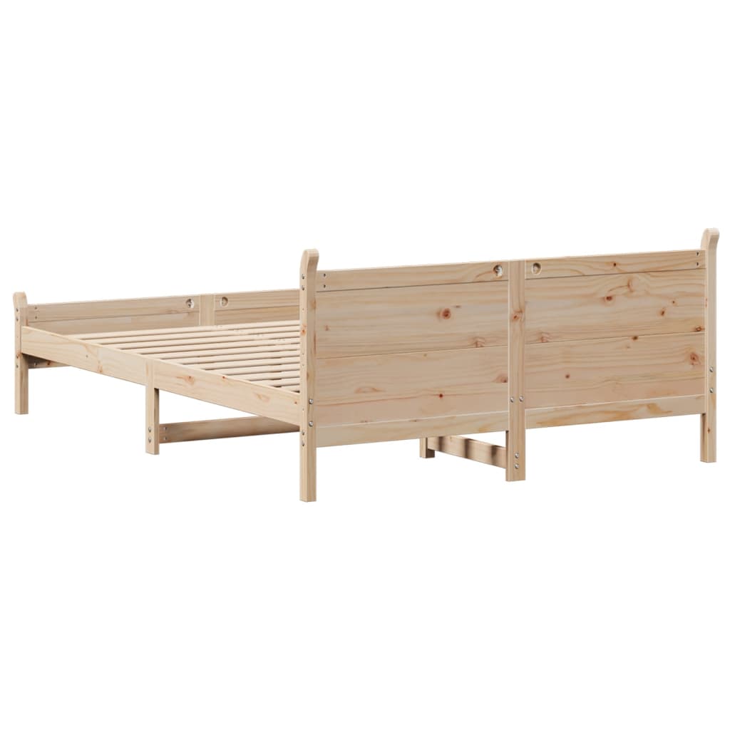 Solid Wood Bed Without Mattress 120 X 200 Cm Pine Wood