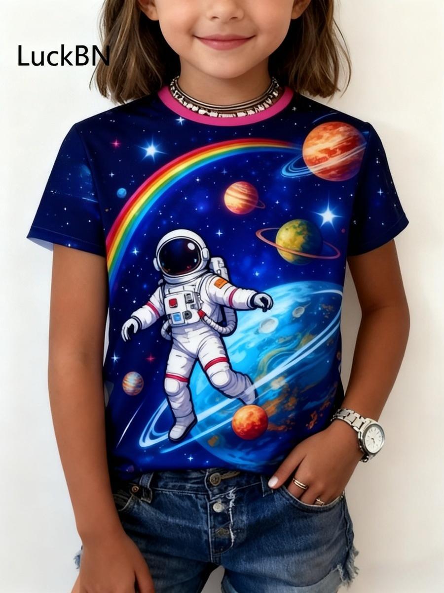

Children s 3D Printing Horse T-shirts Girls Rainbow Fashion Soft Comfortable T-shirts Kids Top 110