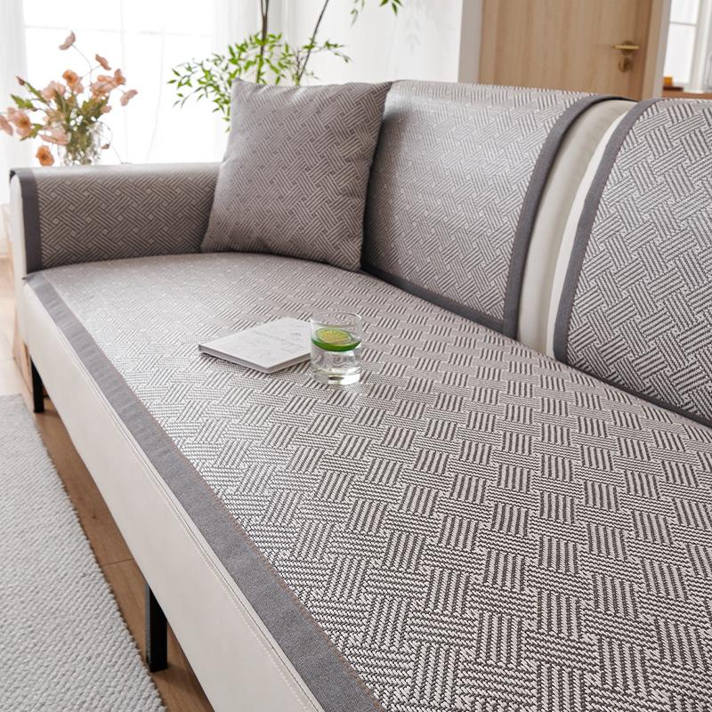 Ice Rattan Sofa Cushion Mat, New Seat Cushion In Summer , Non-Slip And Wear-Resistant, Modern Simple Rattan Seat Cushion