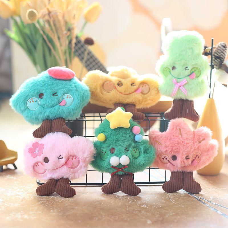 Cute Cute Forest Tree Series Small Pendant Plush Toy Doll Pine Bag Hanging Keychain Doll
