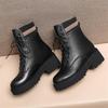 Black Martin Boots Winter New Velvet Thickened Short Boots British Style Thick-soled Snow Boots