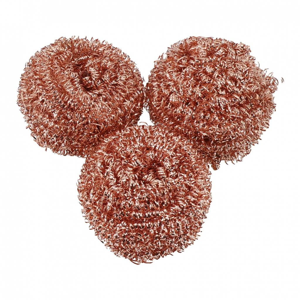 3x Copper-plated Wire Sponge Ball Iron Tip Nozzle Cleaner Slag Remover Tool