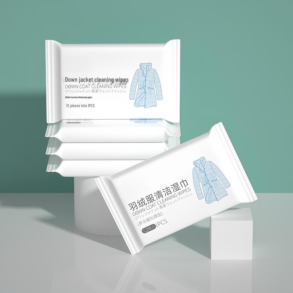 Upgraded 3D Frosted Down Jacket Cleaning Wipes - Quickly Clean Stains, No-Wash Needed