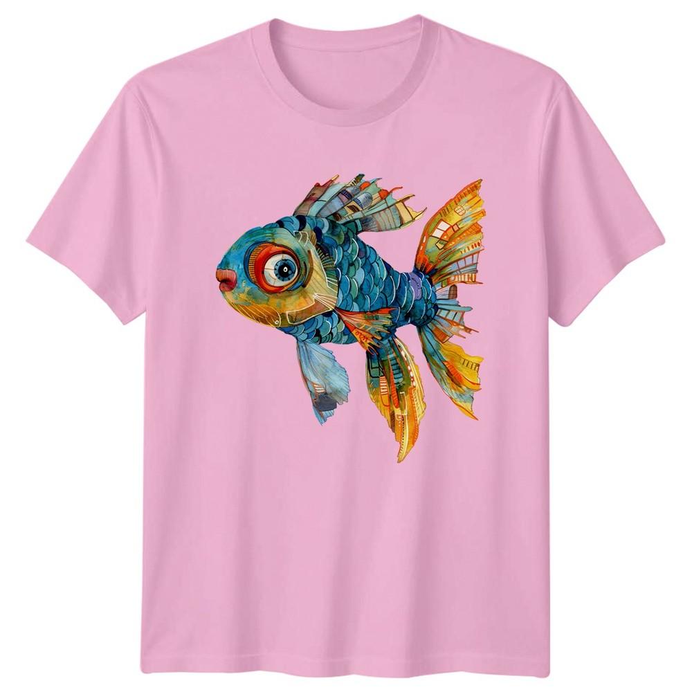 Colorful Artistic Fish TShirt Aquatic Wildlife Birthday Gift For Him And Her